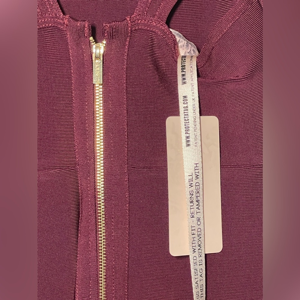 House of CB | ‘Anelle’ Wine Bandage Dress | S | Wine - Picture 8 of 10